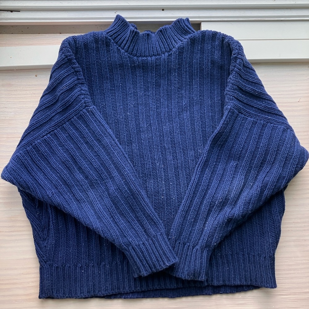 Jaggery London Rio cotton jumper in Midnight size 2